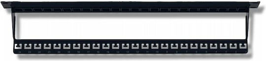 Intellinet Patch Panel Keystone για Rack 1U 19" 24 Θυρών Μαύρο