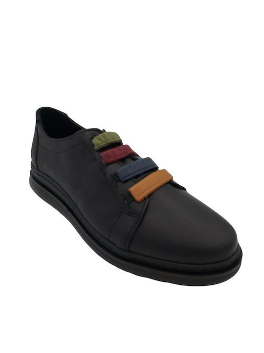 Pyramis Leder Damen Oxfords in Schwarz Farbe