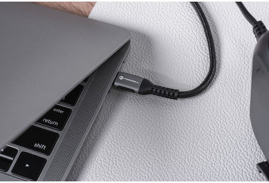 Forcell USB 2.0 Cable USB-C male - USB-C 100W Black 2m