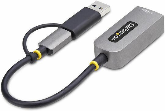 Startech 2.5GbE USB мрежов адаптер USB-C USB-A конвертор 3.2 Gen 1 Thunderbolt 3