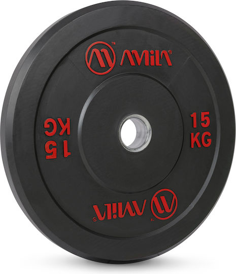 AMILA Set of Plates Olympic Type Rubber 1 x 15kg Φ50mm