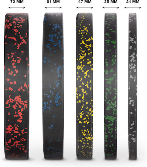 AMILA Splash Set of Plates Olympic Type Rubber 1 x 10kg Φ50mm