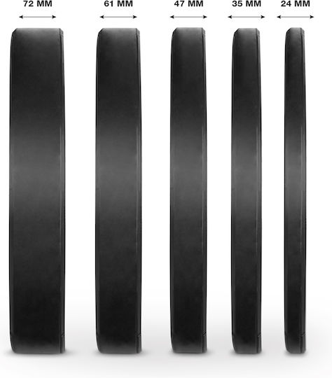 AMILA Set of Plates Olympic Type Rubber 1 x 25kg Φ50mm