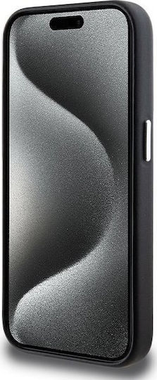 BMW Umschlag Rückseite Leder / Silikon / Kunststoff / Synthetisches Leder Schwarz (iPhone 14 Pro)