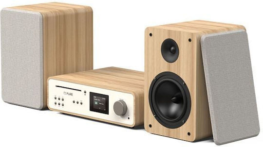 Pure Ηχοσύστημα 2.0 Classic 252807 100W με CD Player, WiFi και Bluetooth Λευκό