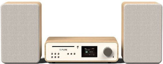 Pure Ηχοσύστημα 2.0 Classic 252807 100W με CD Player, WiFi και Bluetooth Λευκό