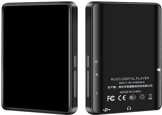 Ruizu M7 MP3 Player (16GB) with Touch Screen 2.8" Black