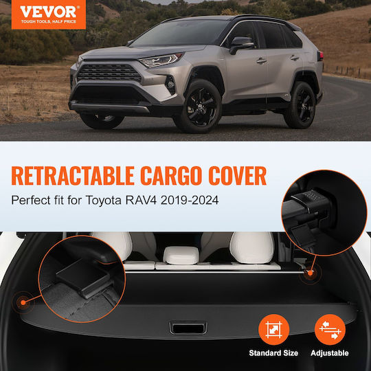 Vevor Etazera Car for Toyota RAV 4 2019-2024 Rear Trunk Cover