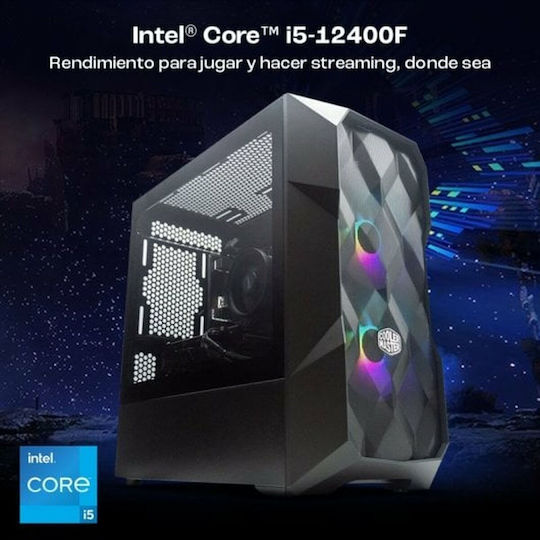 PcCom Lite Gaming Desktop PC (i5-12400F/16GB DDR4/1TB SSD/Radeon RX 6600/W11 Home)