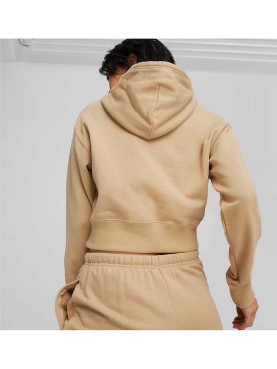 PUMA Better Classics Women's Sweatshirt Beige with Hood