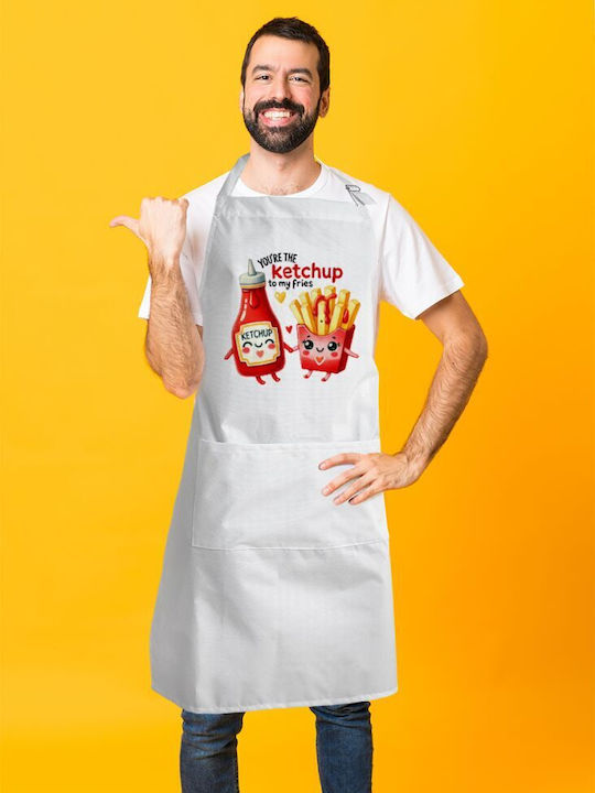 Koupakoupa Ketchup To My Fries Αδιάβροχη Ποδιά Κουζίνας Λευκή 40x22cm KP_28875_apron-bbq-adult Koupakoupa Ketchup To My Fries Αδιάβροχη Ποδιά Κουζίνας Λευκή 40x22cm KP_28875_apron-bbq-adult