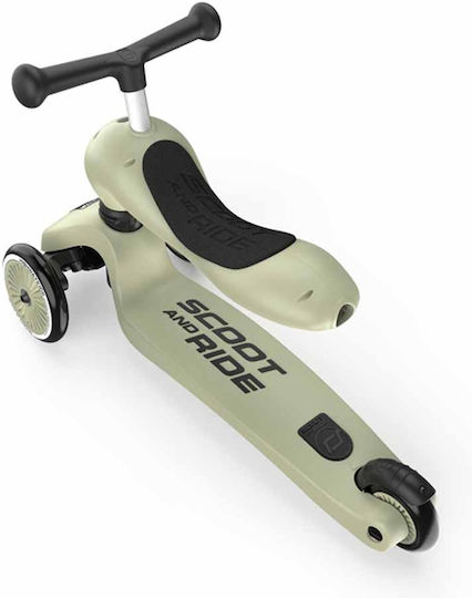 Scoot & Ride Παιδικό Πατίνι Highwaykick 1 Τρίτροχο με Κάθισμα για 1-5 Ετών Olive