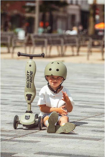 Scoot & Ride Παιδικό Πατίνι Highwaykick 1 Τρίτροχο με Κάθισμα για 1-5 Ετών Olive