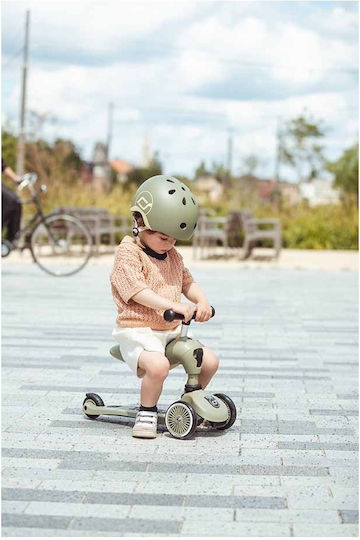 Scoot & Ride Παιδικό Πατίνι Highwaykick 1 Τρίτροχο με Κάθισμα για 1-5 Ετών Olive