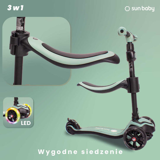 Sun Baby Kinderroller Flash 3-Rad mit Sitz für 3+ Jahre Grün