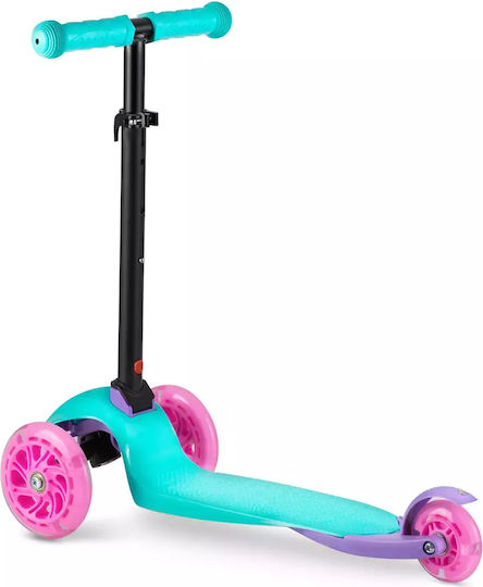 Ricokids Scuter Copii Pliabil Loco 3 Roți Roz Turcoaz