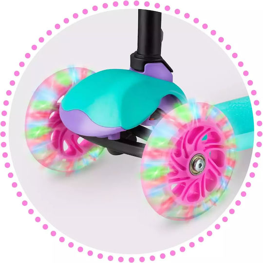 Ricokids Scuter Copii Pliabil Loco 3 Roți Roz Turcoaz