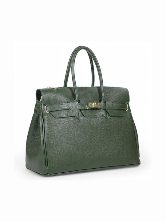 Passaggio Leather Leather Women's Bag Tote Hand Green