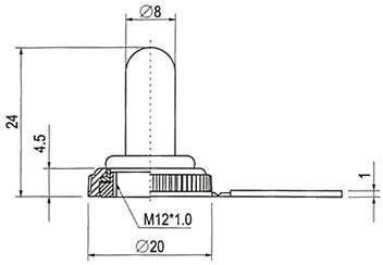 Waterproof Cover for Toggle Switches Φ12mm Sci W70a
