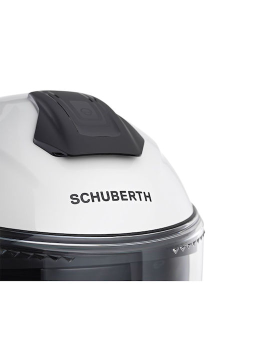 Schuberth J2 Гланцов Бял Каска За Мотор Джет ECE 22.06 1660гр с Sunvisor