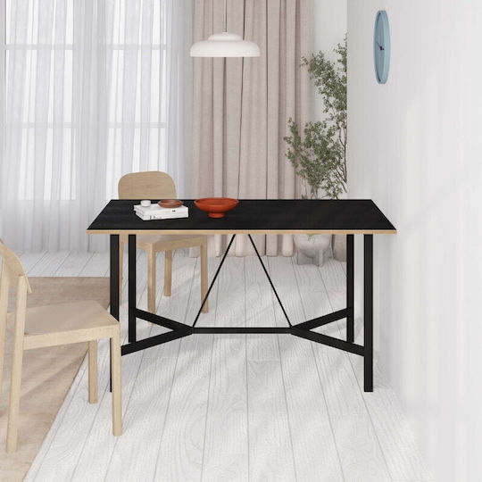 Adoro Τραπεζαρίας Μαύρο 140x80x75εκ.
