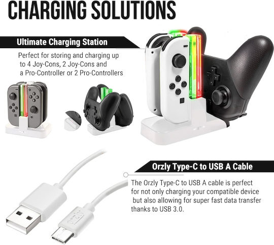 Orzly Accessory Pack Συμβατό Κονσόλα Oled Nintendo Switch Μη Συμβατό Έκδοση 2017 Ultimate Geek Pack Θήκη Προστατευτικό Οθόνης Άλλα