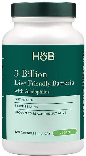 Holland & Barrett 3 Billion Live Friendly Bacteria with Acidophilus Probiotics 120 caps