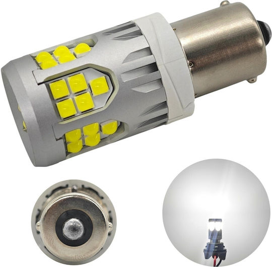 Λάμπα Αυτοκινήτου P21W / BA15S / R10W / DRL Canbus LED 5500K Ψυχρό Λευκό