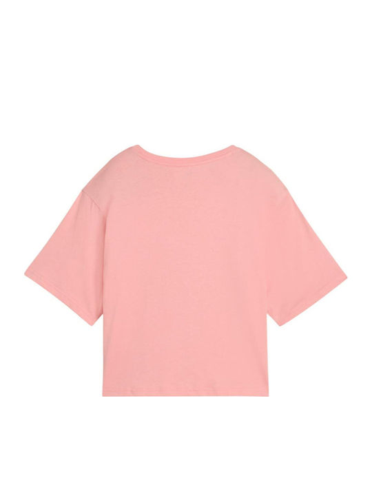 Logo Women's Athletic Crop T-shirt Pink