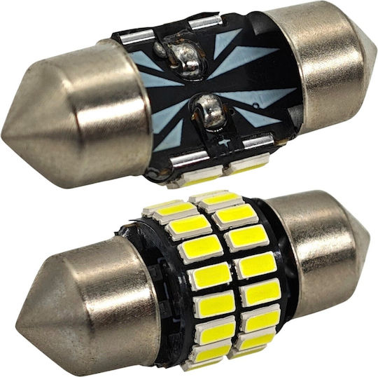 Lampen Auto C3W / C5W / C10W / C21W Canbus LED 5500K Kaltes Weiß 12V 1Stück