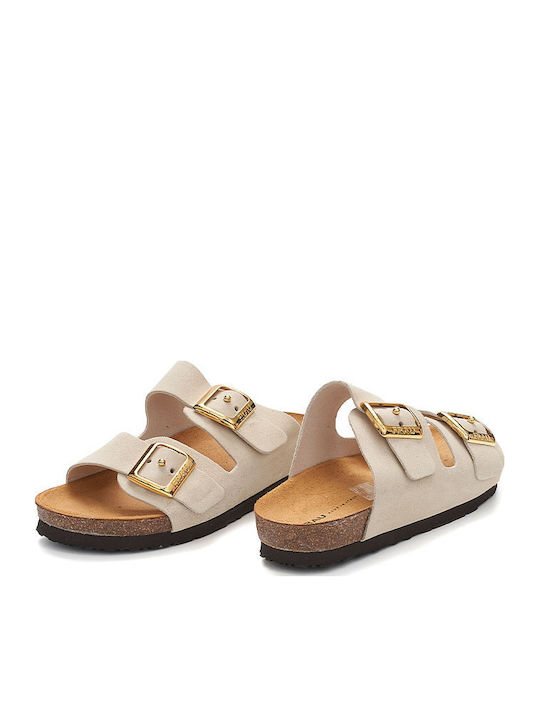 Flache Sandalen für Damen in Braun Farbe