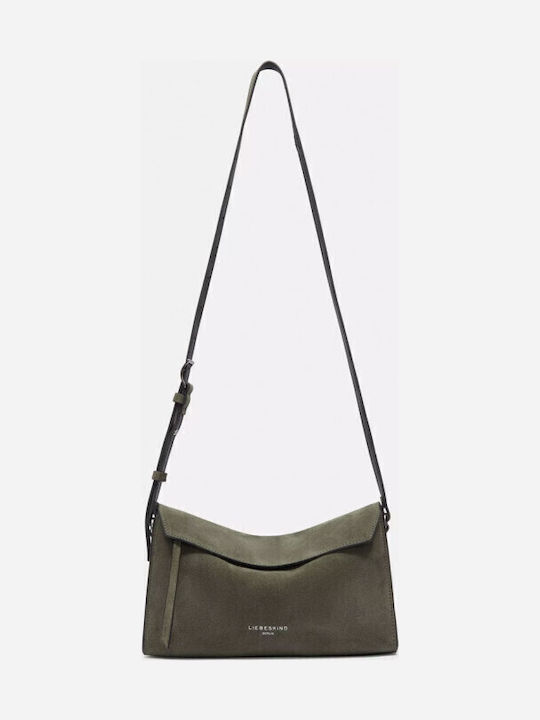 Leder Damentasche Schultertasche Grün