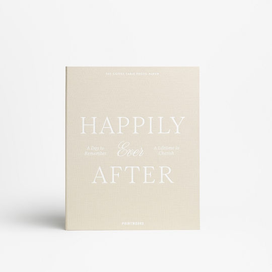 Printworks Album de nuntă Happily Ever After pentru 60 Albume foto Dimensiuni 10x15buc Bej 10x15buc