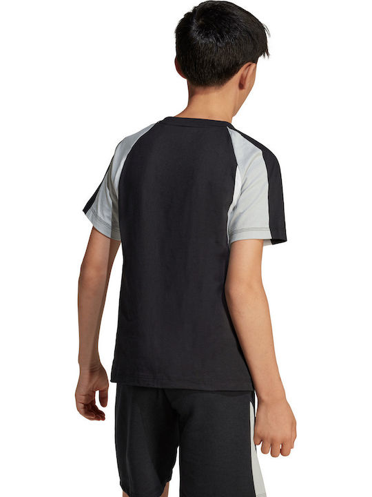 Kids' T-shirt Black Seasonal Essentials Colorblock