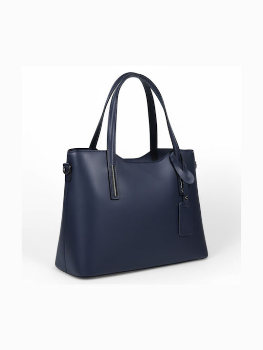 Passaggio Leather Leather Women's Bag Tote Hand Blue