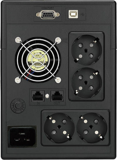 Powerwalker VI 3000 SCL FR UPS Line-Interactive 3000VA 1800W με 4 Schuko Πρίζες