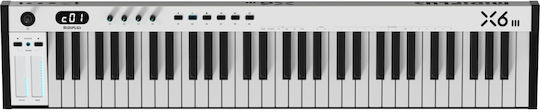 Midiplus Midi Keyboard X-6 III με 61 Πλήκτρα Λευκό