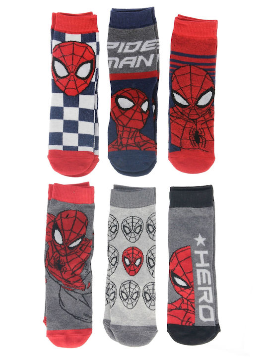 Spiderman Șosete pentru Copii Multicolore 6 Perechi