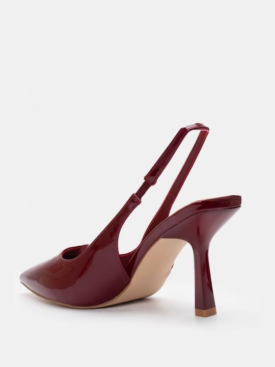 Luigi Pointed Toe Burgundy Heels