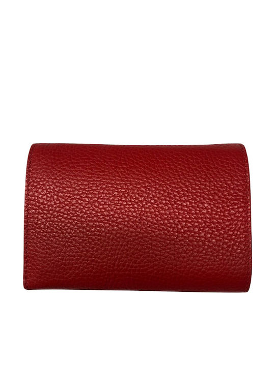 Small Leather Women's Wallet Classic with RFID Red