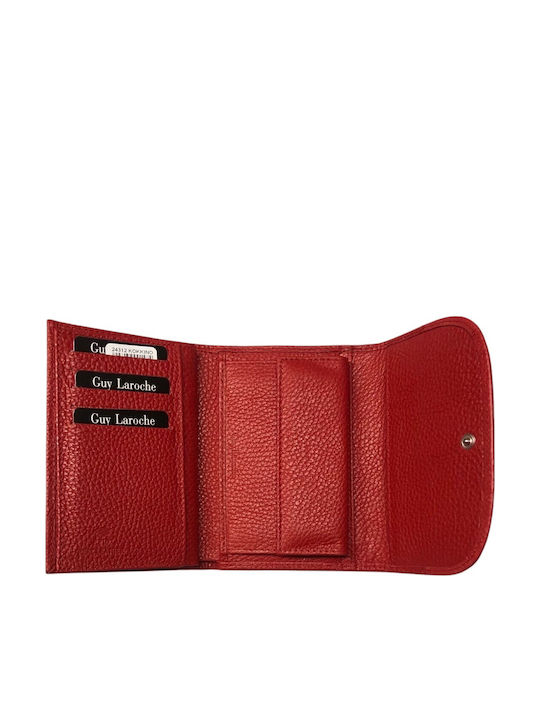 Small Leather Women's Wallet Classic with RFID Red