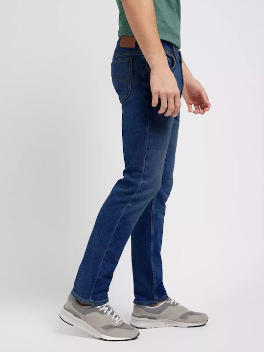 Rider Men's Elastic Jeans Pants With Skinny Straight Fit Dark Blue