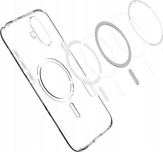 Spigen Crystal Flex Umschlag Rückseite Silikon Transparent (iPhone 16)
