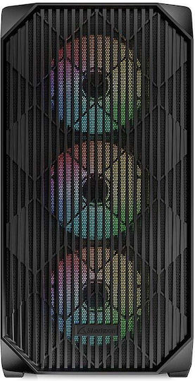 Sharkoon MK3 RGB Gaming Micro Tower Computer Case with Side Window Black