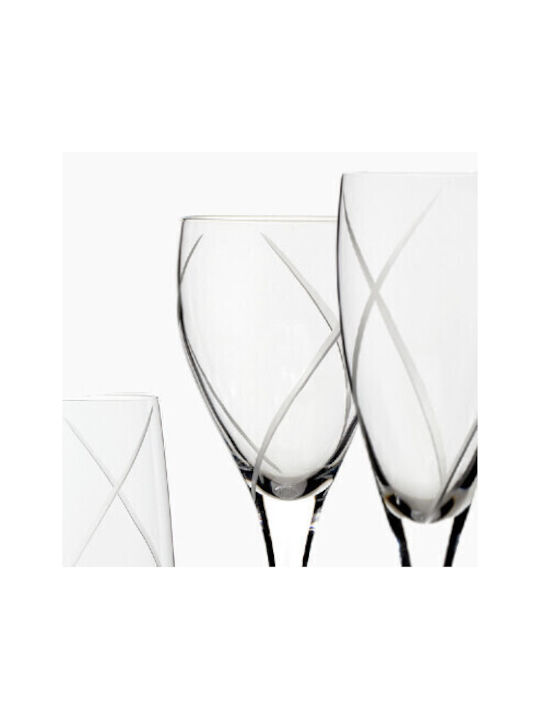 Rona Set of Glasses for White and Red Wine made of Crystal Stemmed 30pcs