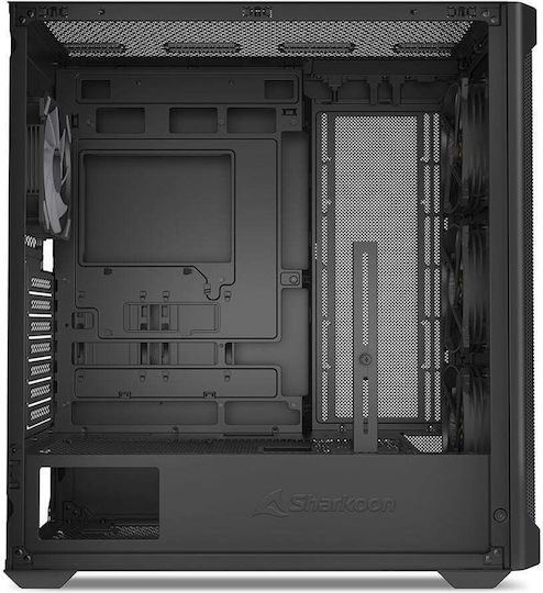 Sharkoon AK4W RGB Strip Gaming Midi Tower Κουτί Υπολογιστή με Πλαϊνό Παράθυρο Μαύρο
