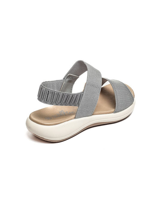 Soft & Flex Women's Flat Sandals in Gray Color