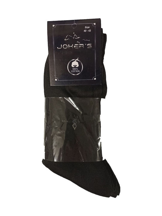 2018-02 Jokers Set of 6 Men's Mercerized Cotton Socks Black