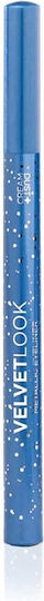 Dust+Cream Velvet Look Metallic Eye Liner Pen Blue 1gr