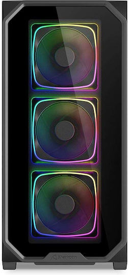 Sharkoon AK5G RGB Gaming Midi Tower Computer Case with Side Window Black